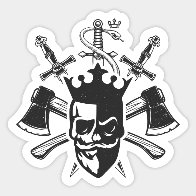 The Crown King Sticker by Genie Store